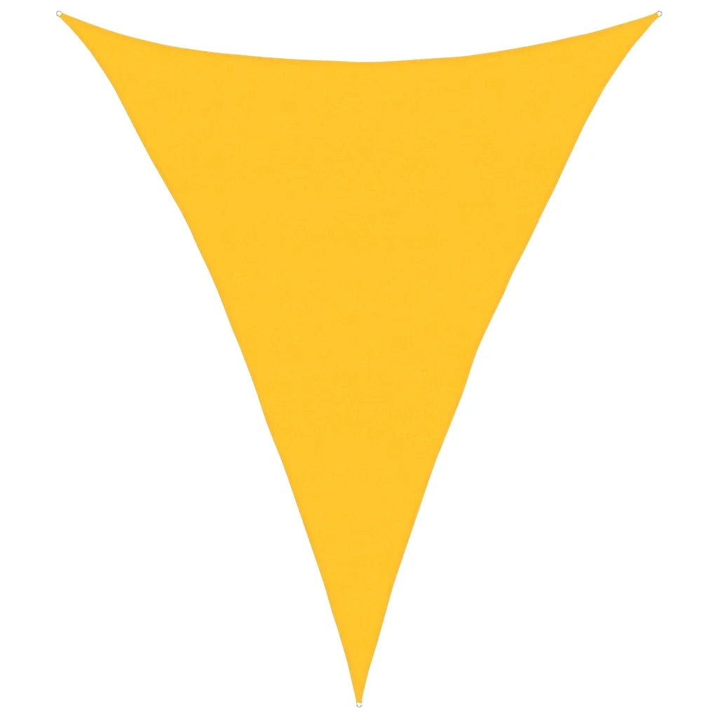 vidaXL Vela Parasole 160 g/m² Triangolare Giallo 5x6x6 m in HDPE