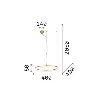 Lampada A Sospensione Crown 1 Luce Led Integrato Nero