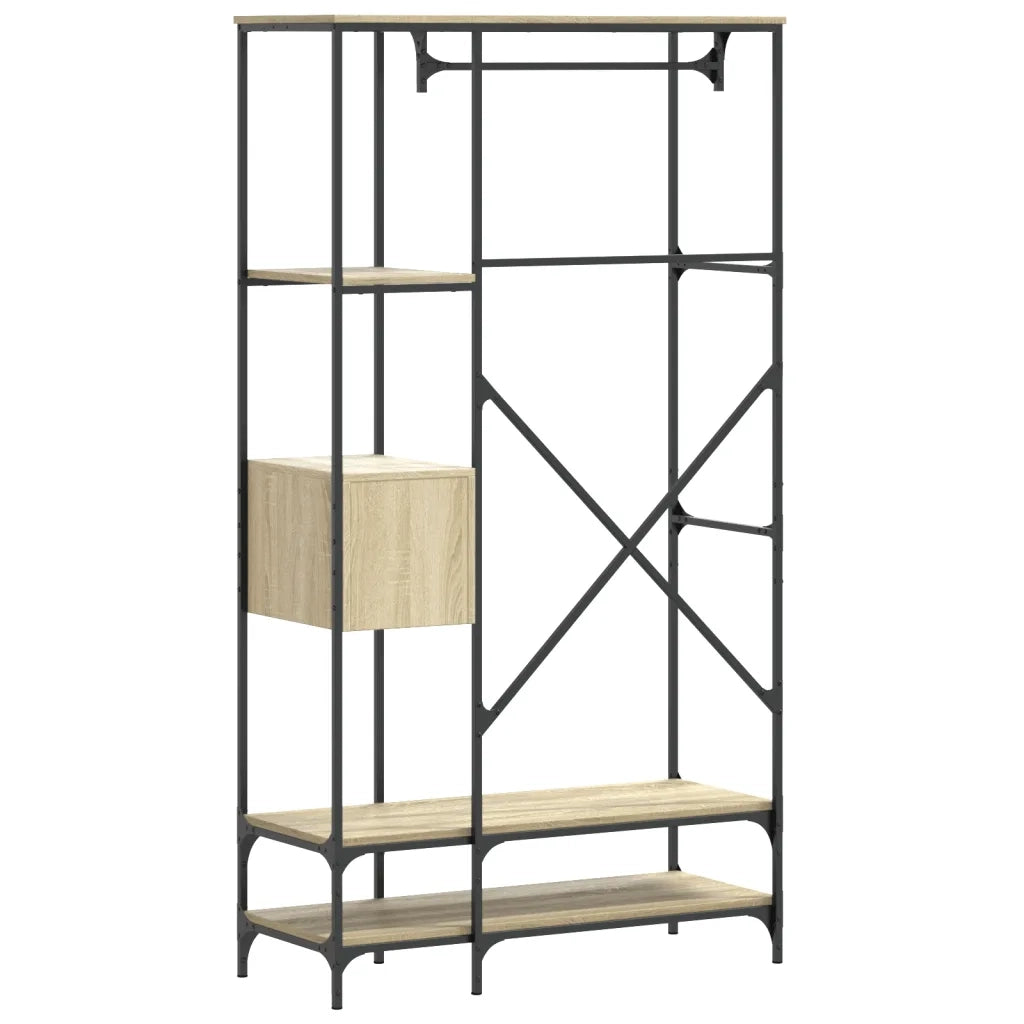 Appendiabiti con Scaffali Rovere Sonoma in Legno Multistrato CFW7384706