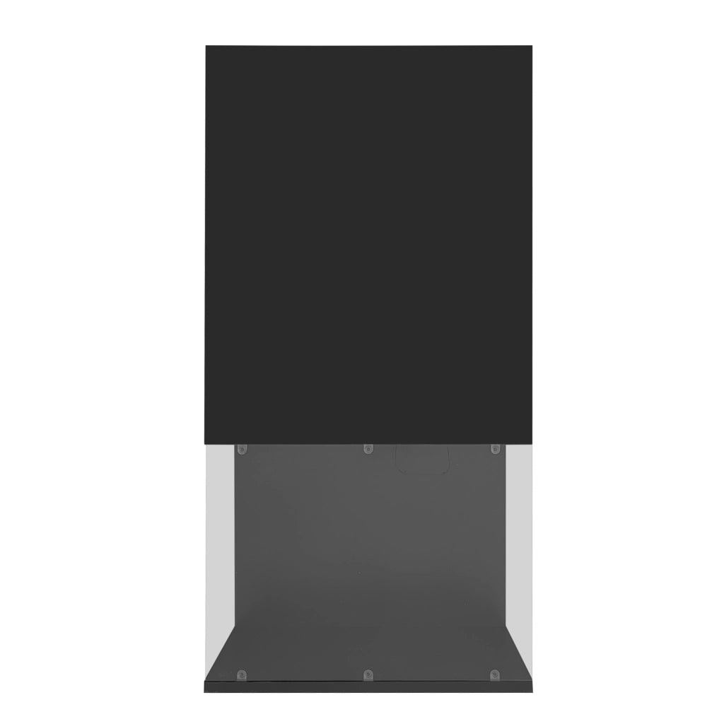 Tavolino da salotto 100x50x32 cm; piano lucido antigraffio con cassetto; truciolare e vetro; nero