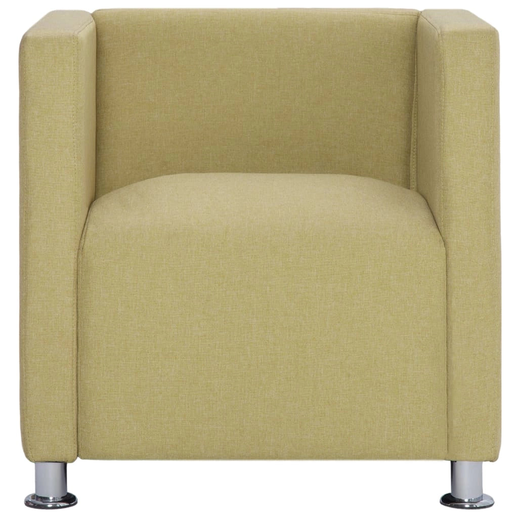 Poltrona sedia seduta lounge divano club di design cubo da soggiorno poliestere verde 1102270/2