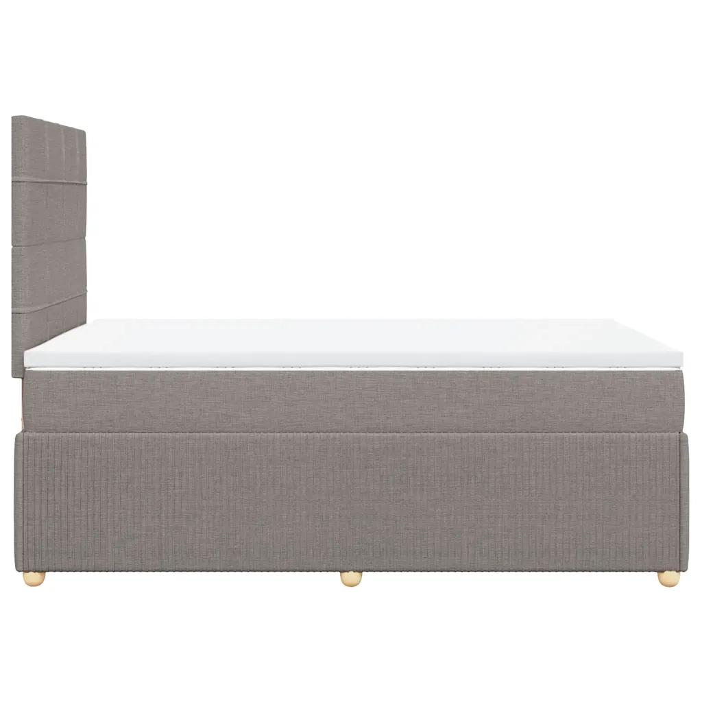 Giroletto a Molle con Materasso Tortora 120x190 cm in Tessuto