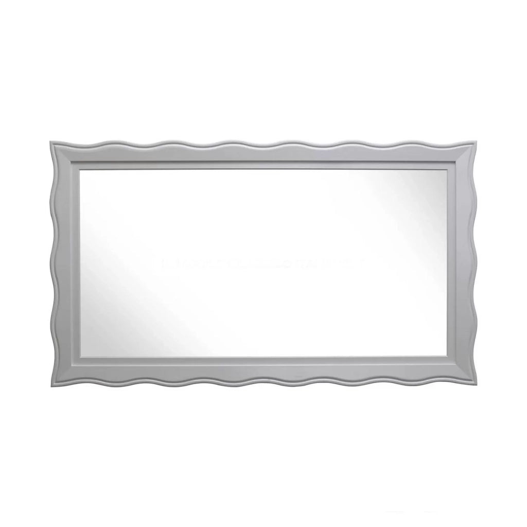 Mobili2g - specchiera laccata bianco lucido rettangolare- misure: 91 x 158 x p.4,5