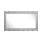 Mobili2g - specchiera laccata bianco lucido rettangolare- misure: 91 x 158 x p.4,5