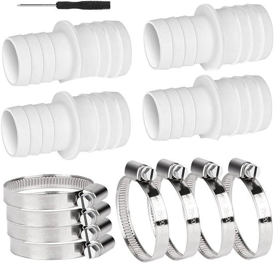 Adattatore universale in acciaio inossidabile da 32 mm a 38 mm per connettori di piscina