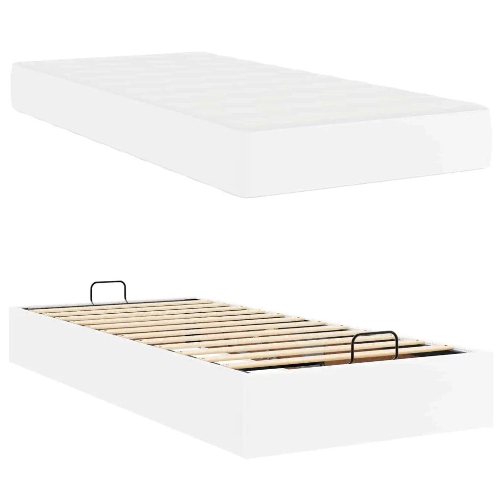 Struttura letto con materasso Altro 2 pcs Bianco PVC 3399414