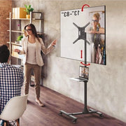 Trolley per TV - Ruote per schermi da 13 a 83 pollici - Sedia pieghevole e regolabile in altezza - Peso massimo 50 kg - Ruote bloccanti - Garanzia 5 anni - LED LCD VESA 600x400 - Sedia per TV con supporto per schermo e ruote portatili