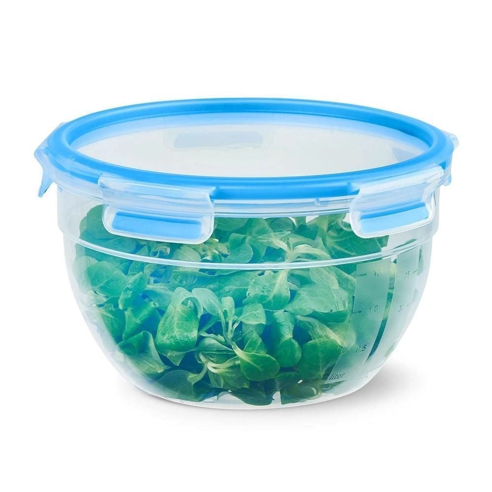 EMSA CLIP & CLOSE N10114 Rotondo Contenitore 2,6 L Blu, Trasparente 1 pz