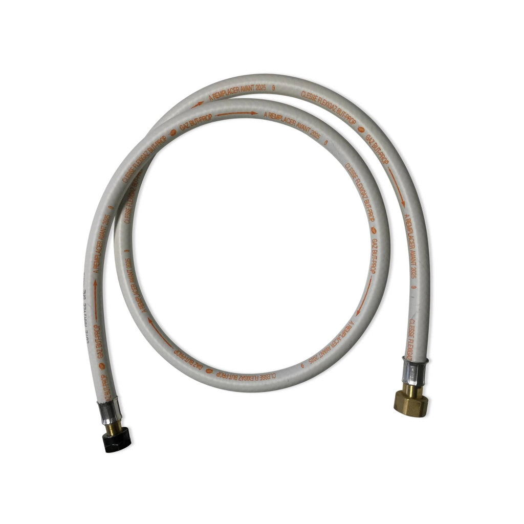 Tubo flessibile per gas certificato nf g1/2, 1,5m, grigio