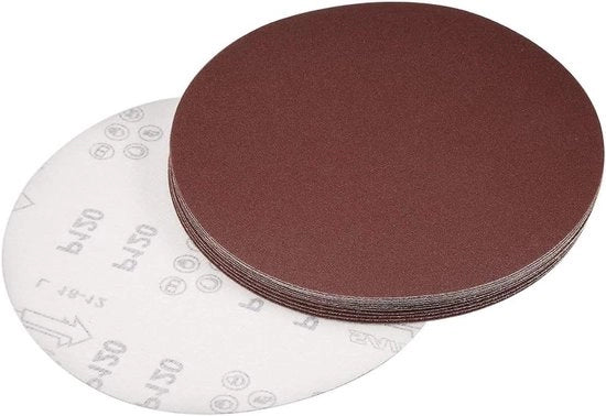 Set di dischi abrasivi in ossido di alluminio 200 mm - 15 pezzi - Antistatici - Durevoli - Affilati e resistenti all'usura - 200 mm - 15 pezzi - Ossido di alluminio - Antistatici - Durevoli - Affilati e resistenti all'usura
