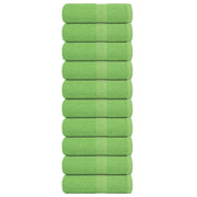 Asciugamani Ospiti 10 pz Verde Mela 30x50 cm 360 g/mÂ² Cotone