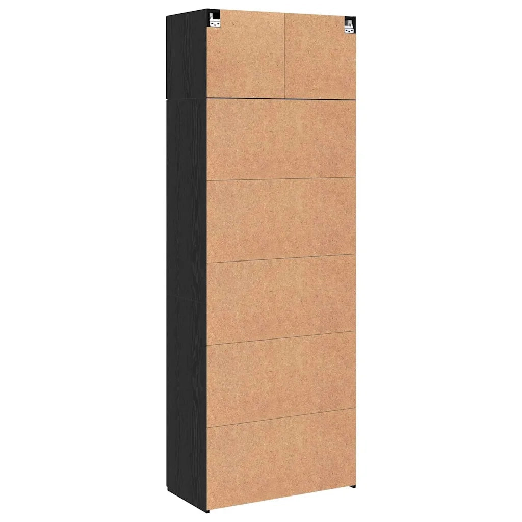 vidaXL Armadio Rovere nero 80 x 41 x 225 cm Legno multistrato