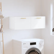 Mobile a Parete Bianco 100x36,5x35 cm in Legno Multistrato 830116