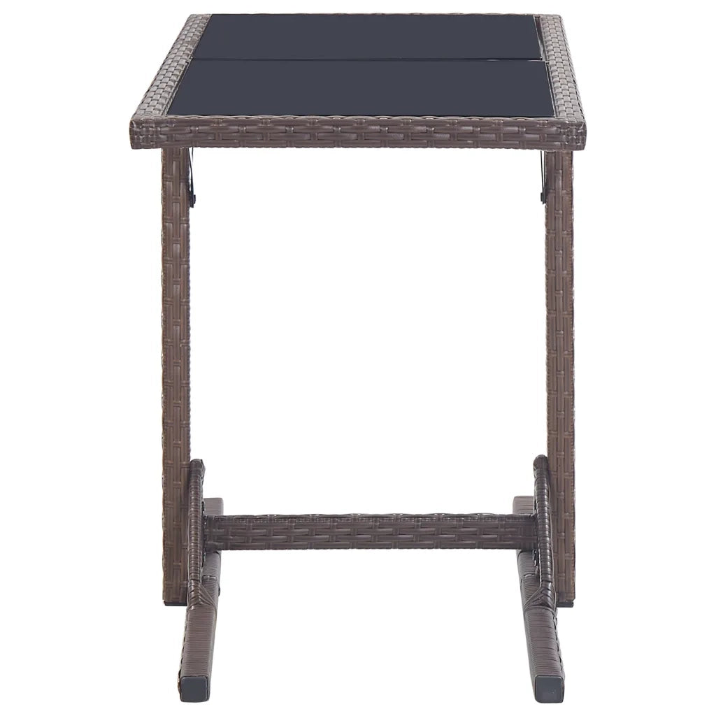 Set Mobili da Pranzo per Giardino 3 pz Marrone cod mxl 35770