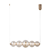 Sospensione LED Butero Italux ambra ottone 18W 3000K
