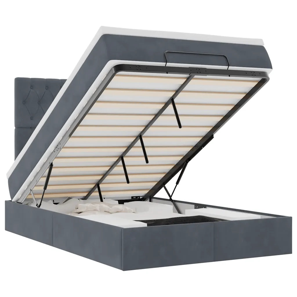 Struttura Letto Pouf con Materassi 80x200 cm Velluto 3313530