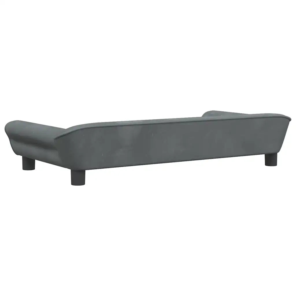 Divano per Bambini-Sofa-Divanetto Grigio Scuro 100x50x26 cm in Velluto