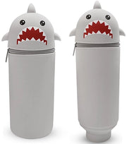 Etui in silicone morbido, 2-in-1 etui in silicone, etui cartoon, accessori scolastici carini, etui, contenitore per penne, grande capacità per materiali da ufficio