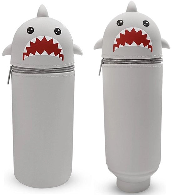 Etui in silicone morbido, 2-in-1 etui in silicone, etui cartoon, accessori scolastici carini, etui, contenitore per penne, grande capacità per materiali da ufficio