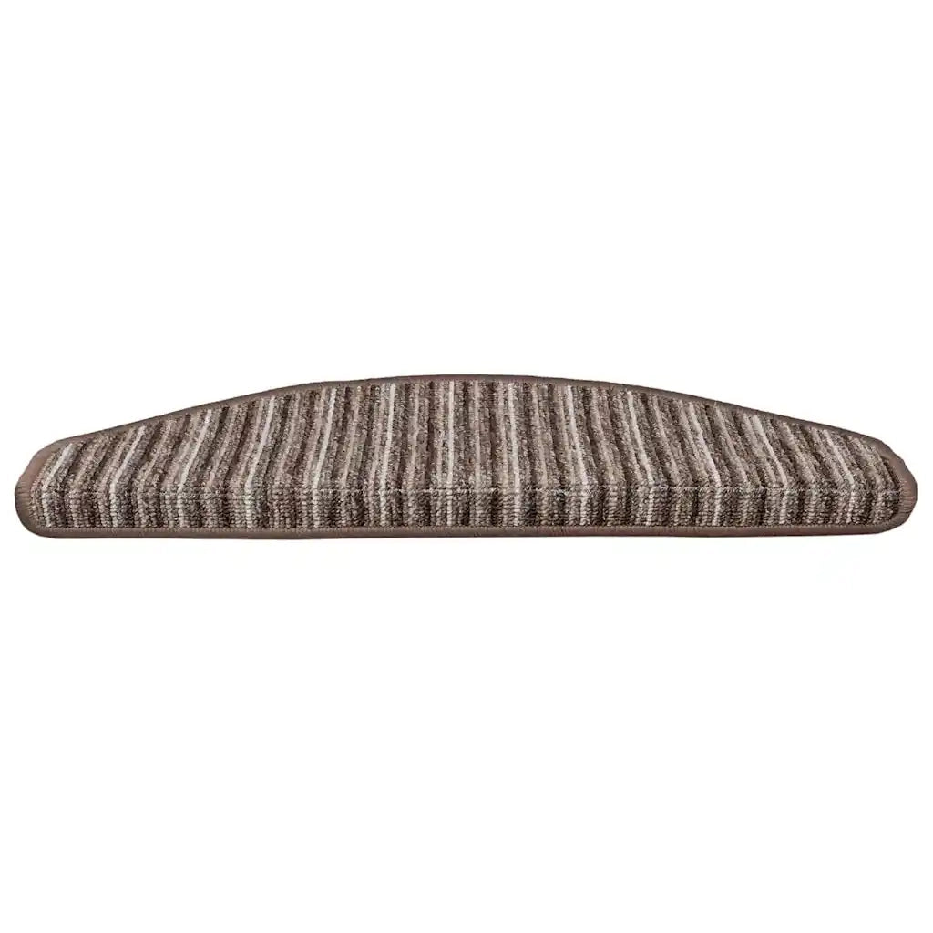 Tappetini per scale autoadesivi 15 pcs Marrone 65 x 21 x 4 cm