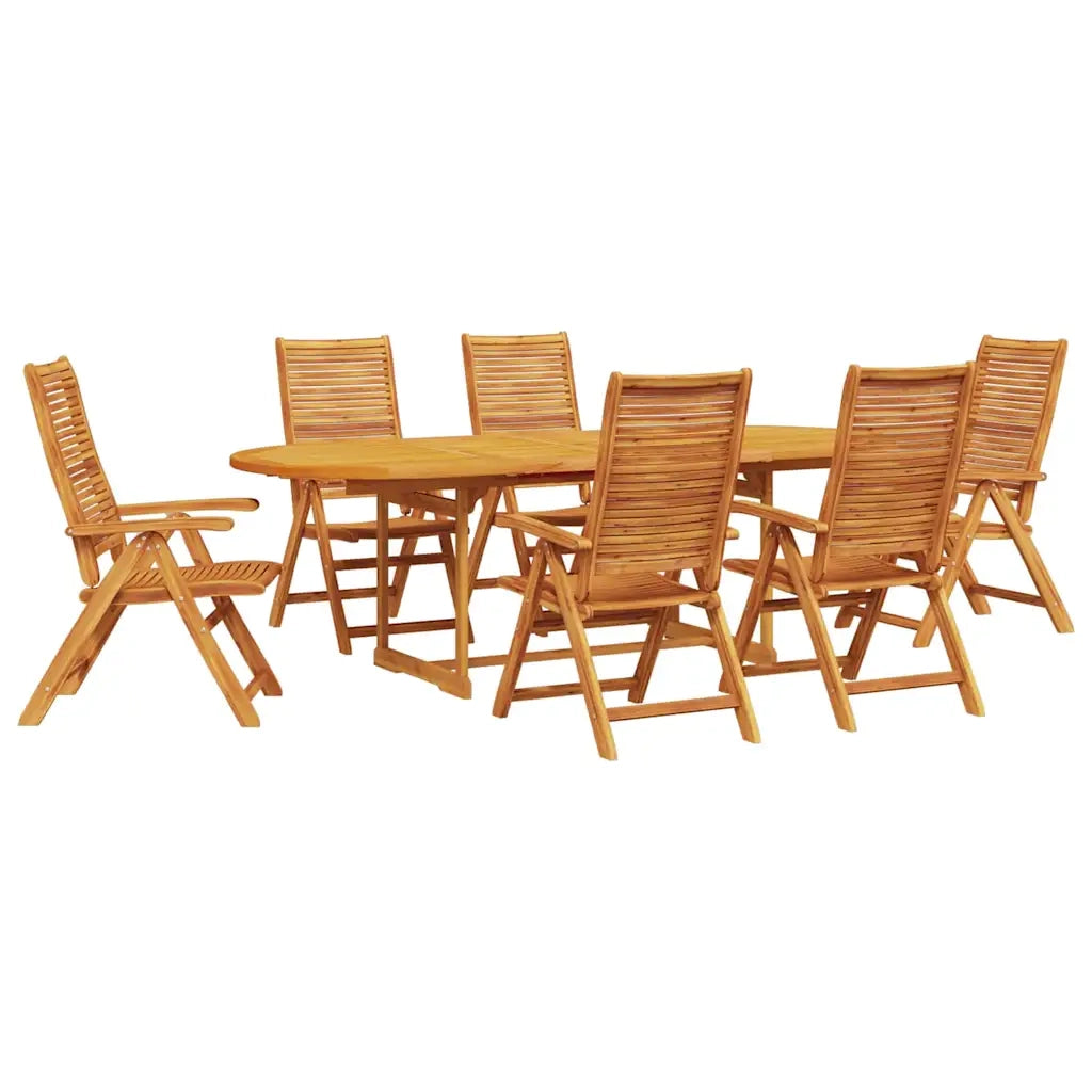 Set da Pranzo per Giardino 7 pcs Marrone