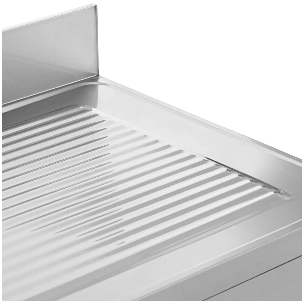 Lavello professionale in acciaio inox con 2 vasche 180 x 70 x 97 cm acciaio inox argento 14_0009568