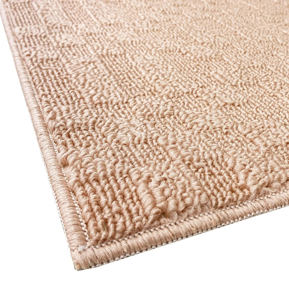 Tappeto Bagno 3D Morbido Assorbente Antiscivolo Lavabile Scendiletto Camera Set 3 Pezzi Salmone