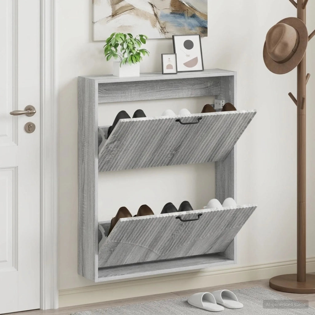 Mobiletto per Scarpe da Muro HOORN 71 x 17 x 86 cm 897301