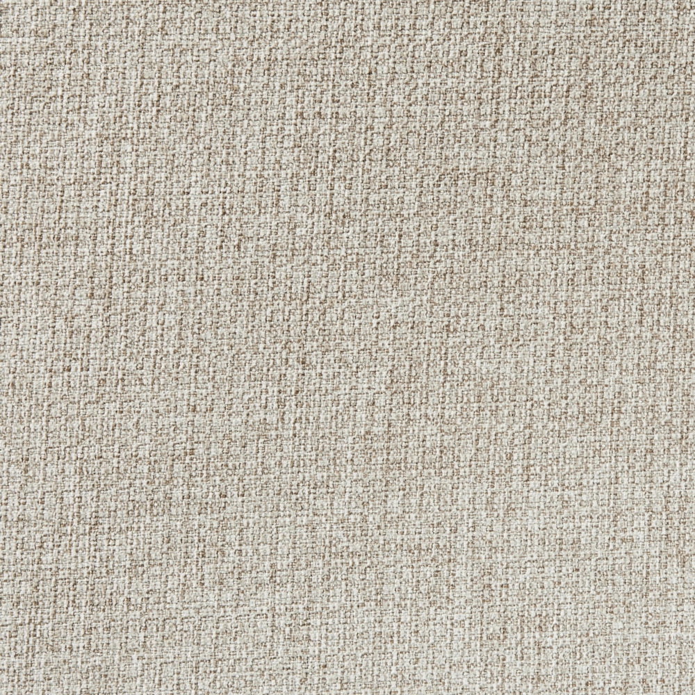 Set di 2 sedie da pranzo in tessuto beige e struttura in legno massiccio marrone retrò senza braccioli con seduta