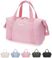 Toilette per donne, con apertura ampia, con resistenza idrorepellente, con borsa cosmetica leggera, con borsa per make-up riciclata, borsa per make-up per uso quotidiano (rosa)