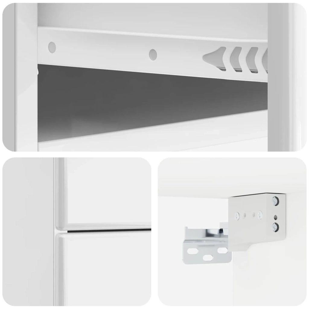 Mobiletto da notte a muro Bianco Lucido 34,5 x 33 x 40 cm 899153