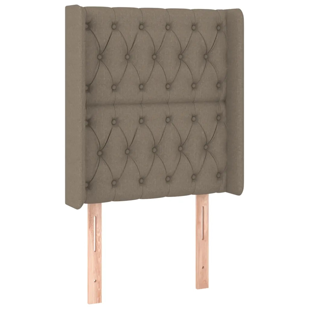 Testiera ad Orecchio Tortora 83x16x118/128 cm in Tessuto 3119894