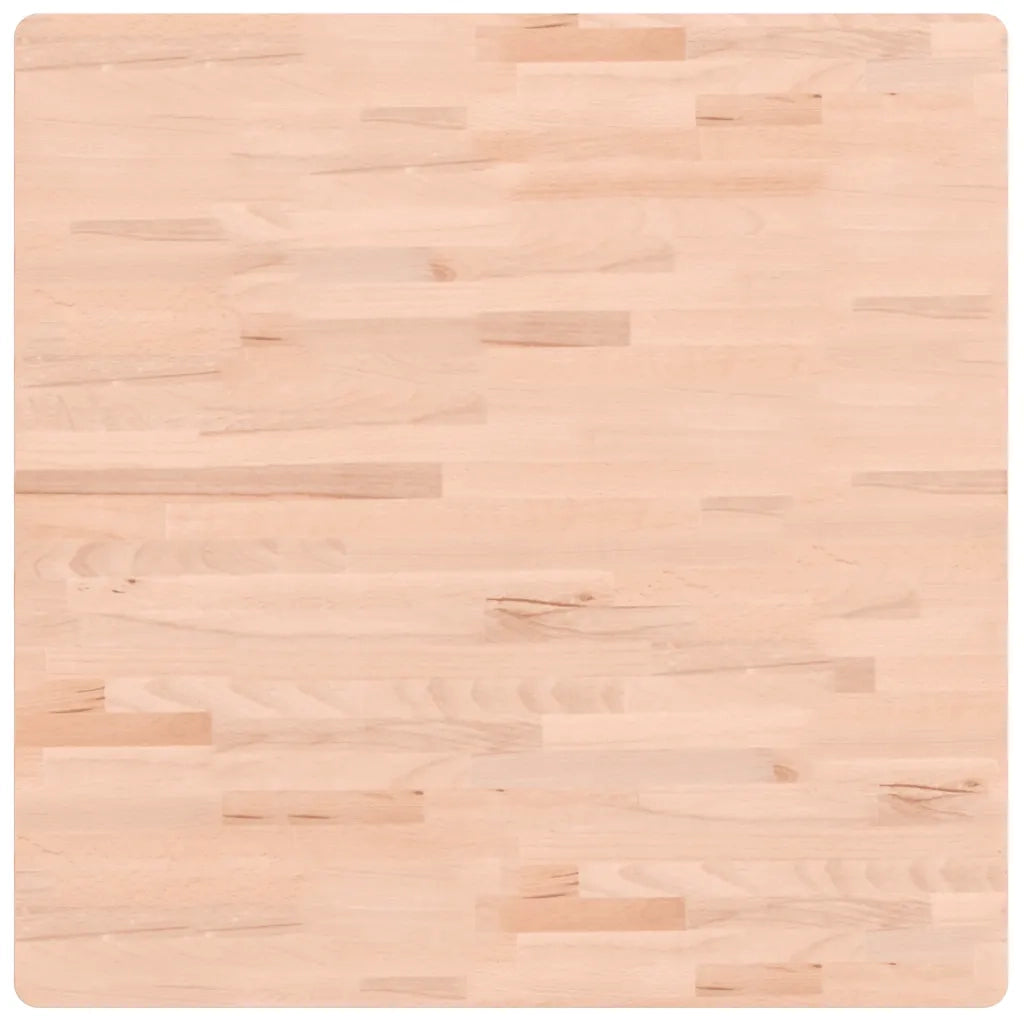 Piano per Tavolo 80x80x2,5 cm Quadrato Legno Massello di Faggio 355958