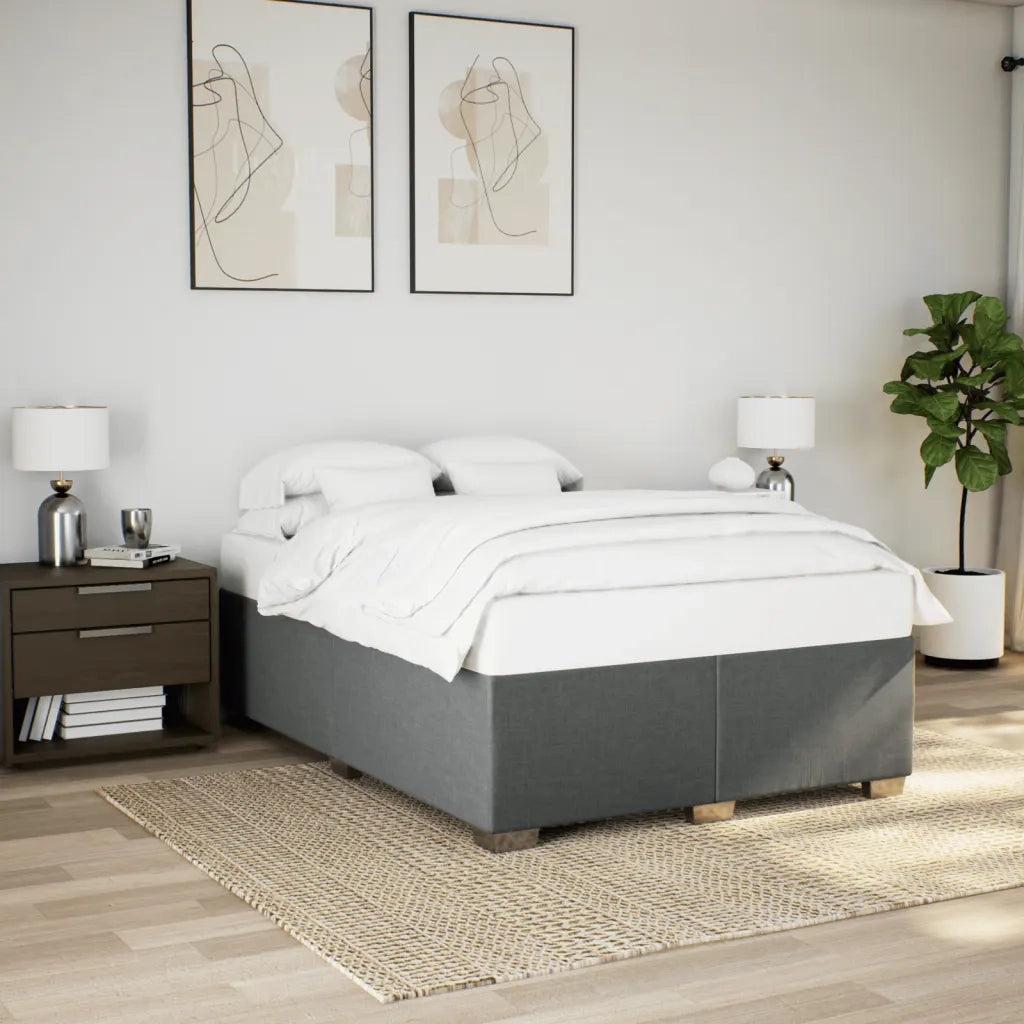 Giroletto senza Materasso Grigio Scuro 140x190 cm Tessuto 3284472