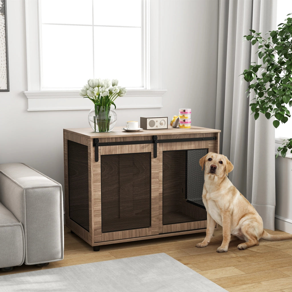 Trasportino per Cani - Xylo - 98x60x78 cm Marrone Chiaro