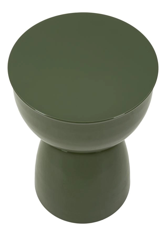 Tavolinetto Yao Verde Ø31x46 cm in Metallo Verde