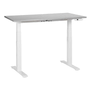 Scrivania regolabile in altezza elettricamente grigio e bianco 120 x 72 cm Struttura in acciaio verniciato a polvere