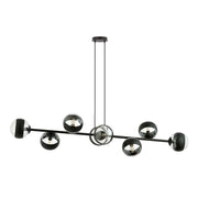 Lampadario a sospensione Rossi Emibig nero vetro 8xE14