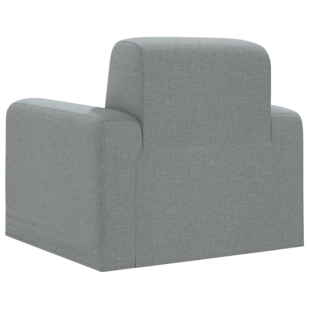 Poltrona-Divano Sedia-Poltroncina Grigio Chiaro Tessuto 713698