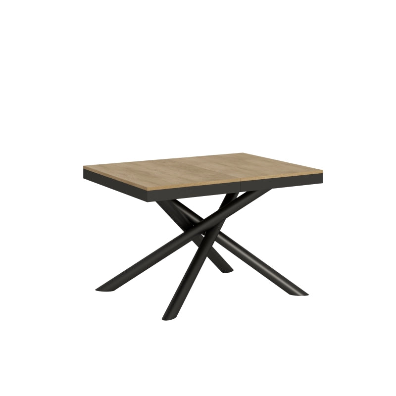 Tavolo allungabile 90x120/380 cm Famas Evolution telaio Antracite - Quercia Natura