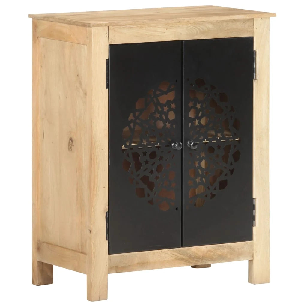 Buffet credenza cassettiera armadio mobile contenitore organizer per cucina soggiorno salotto 60 x 35 x 75 cm legno massello di mango marrone 02_0029628