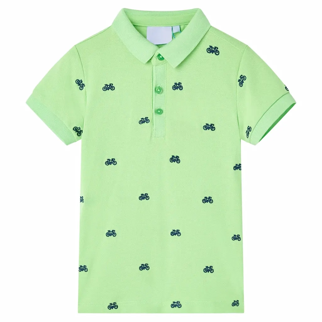 Polo da Bambino Verde Neon 116cod mxl 134824