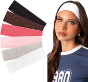 Set di 6 Bande per Capelli per Donne e Uomini, elastica e respirante con antiscivolo, ideale per sport, make-up, cura della pelle, corsa, golf, tennis, yoga