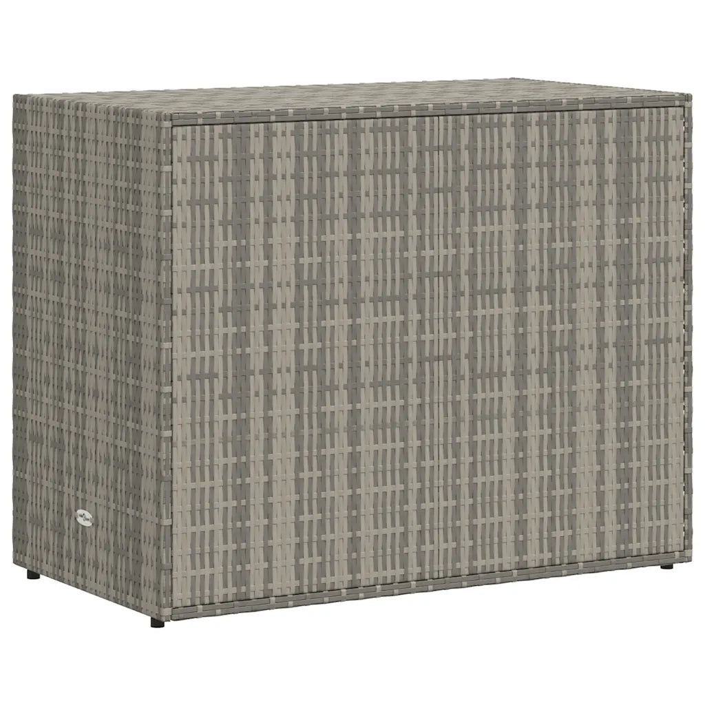 Mobile Portaoggetti da Giardino-Baule da Giardino Grigio 100x55,5x80cm Polyrattan
