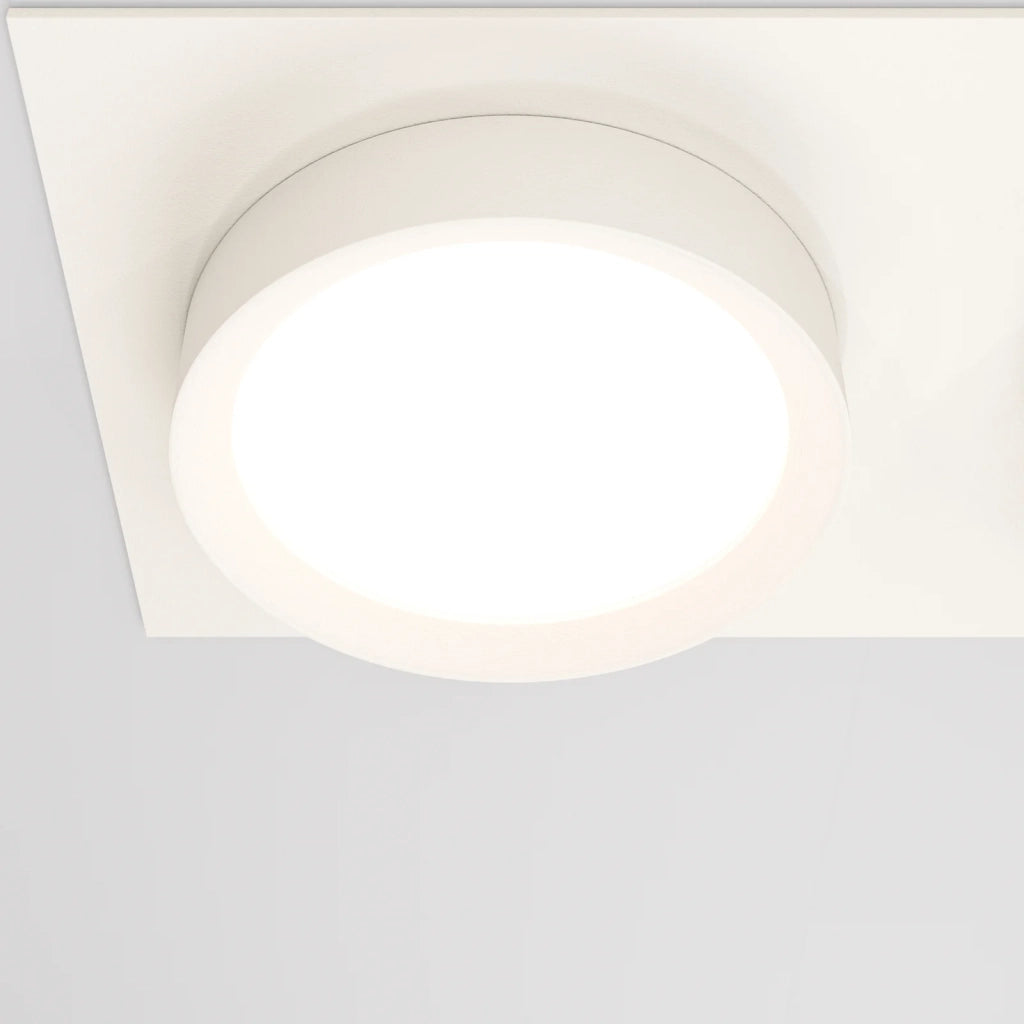 Maytoni lampada da incasso Hoop 2 luci GX53 bianco alluminio