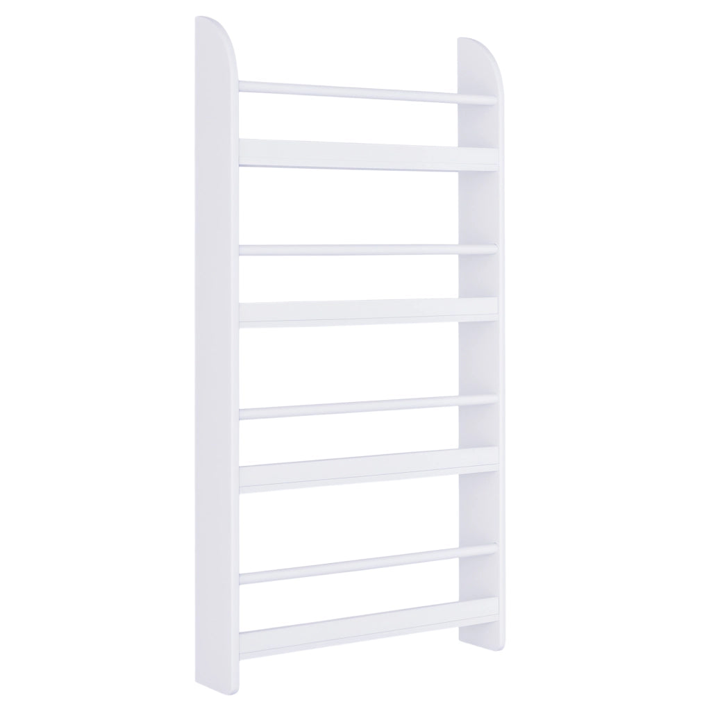 Libreria a Parete per Bambini con 4 Ripiani ¨C Zephmum ¨C Bianco 59x12x113cm