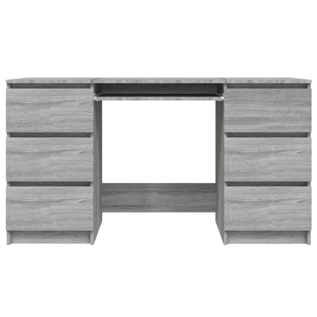 Scrivania Sonoma postazione computer mobile per computer scrivania da studio 140 x 50 x 77 cm legno ingegnerizzato grigio 02_0023960