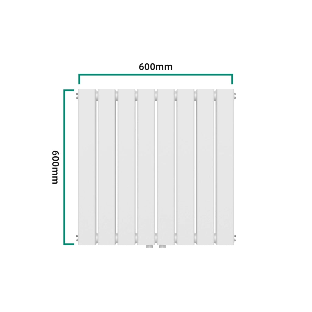 Termosifone Nore ad Acqua Calda Pannello Singolo con Elementi Piatti 60 x 60 cm - Bianco [neu.haus]