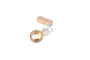 Faretto da soffitto LYNAR 1xE27 bianco legno RL