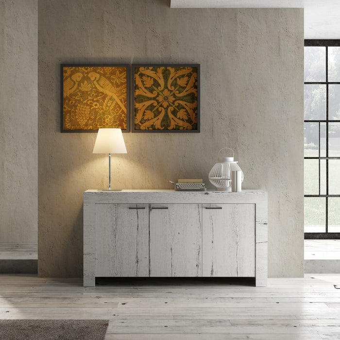 Mobile Buffet in Melaminico 160x43x86cm TFT Neve Rovere Neve